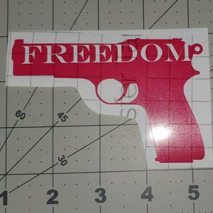 Freedom Gun Decal Sticker 4 X 5.